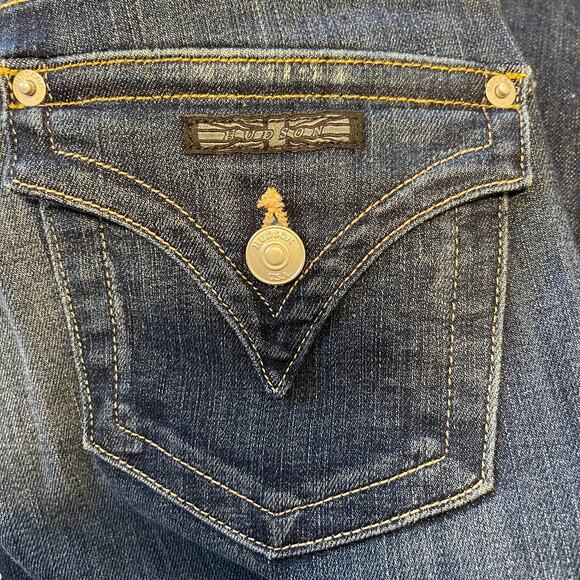 Hudson Mid Rise Signature Blue Denim Boot Cut Jeans Size 24 - Picture 10 of 16